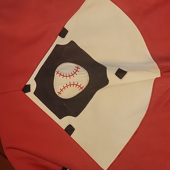 Leather baseball jacket - Picture 5 of 5